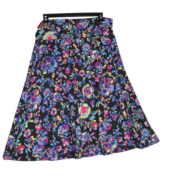 NWT Womens Size XL LuLaRoe Azure A-line skirt with a‎ Floral pattern - Picture 2 of 7